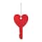 Glitzhome® 14" Valentine's Wooden Key-Shaped Door Hanger
